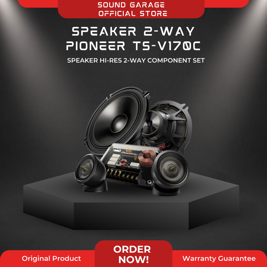 SPEAKER 2-WAY SPLIT COMPONENT SET HI-RES PIONEER TS-V170C