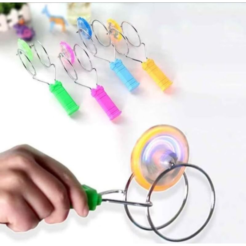 Mainan anak yoyo gasing magnetic spinning nyala lampu LED keren murah gyro yoyo gangsing harga satua