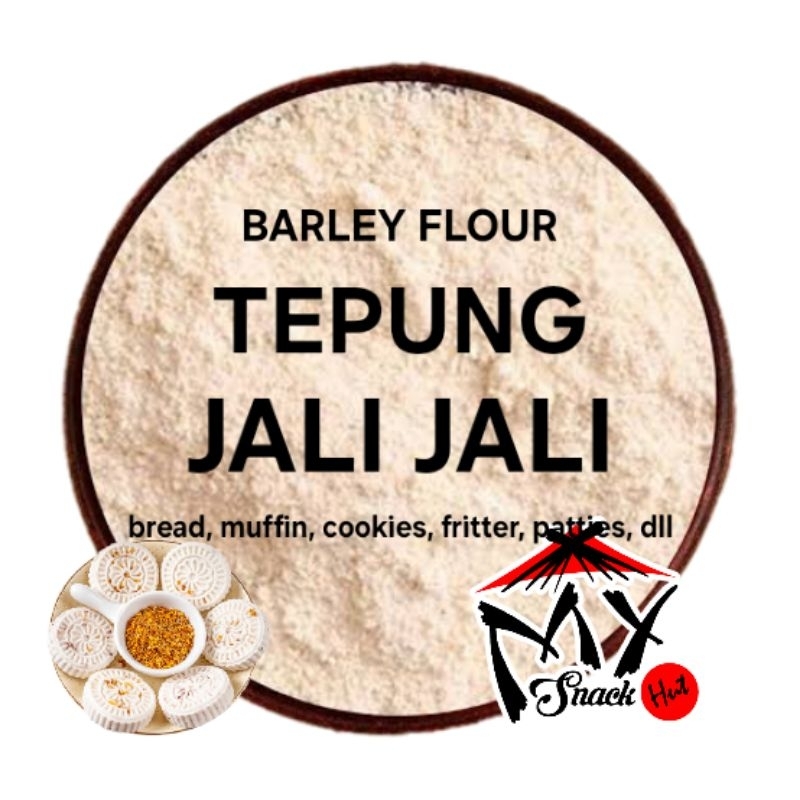 

TEPUNG JALI 1KG GROUND JALI JALI JELALI BARLEY BULAT PUTIH ROTI KUE CAKE CAKE MUFFIN YIMI YI MI IKMI