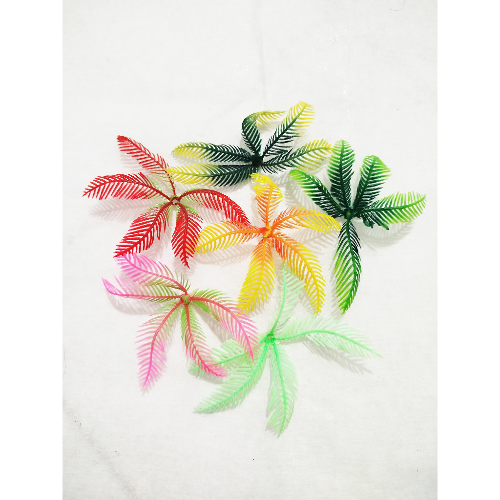 (250 GRAM) Nyiur Daun Kelapa Rumput Plastik Hiasan Kue