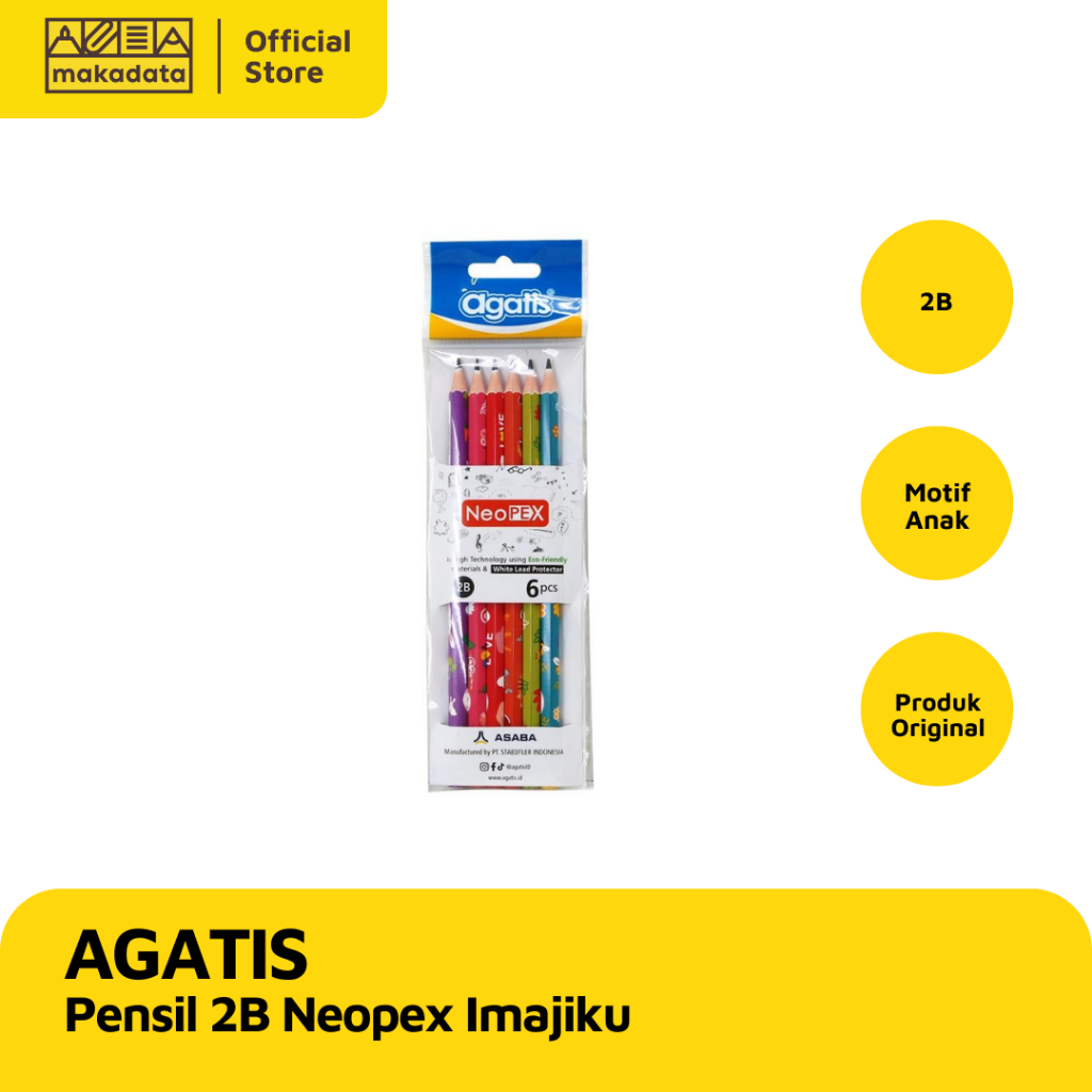 

PENSIL/ PENCIL AGATIS 2B NEOPEX HEXA IMAJIKU GIRLS COLLECTION SET 6 MURAH