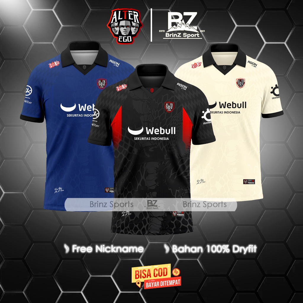 Jersey Alter Ego S15 2025 Terbaru / Jersey Kaos Ae Mlbb / Jersey Kaos Alter Ego Season 15 2025