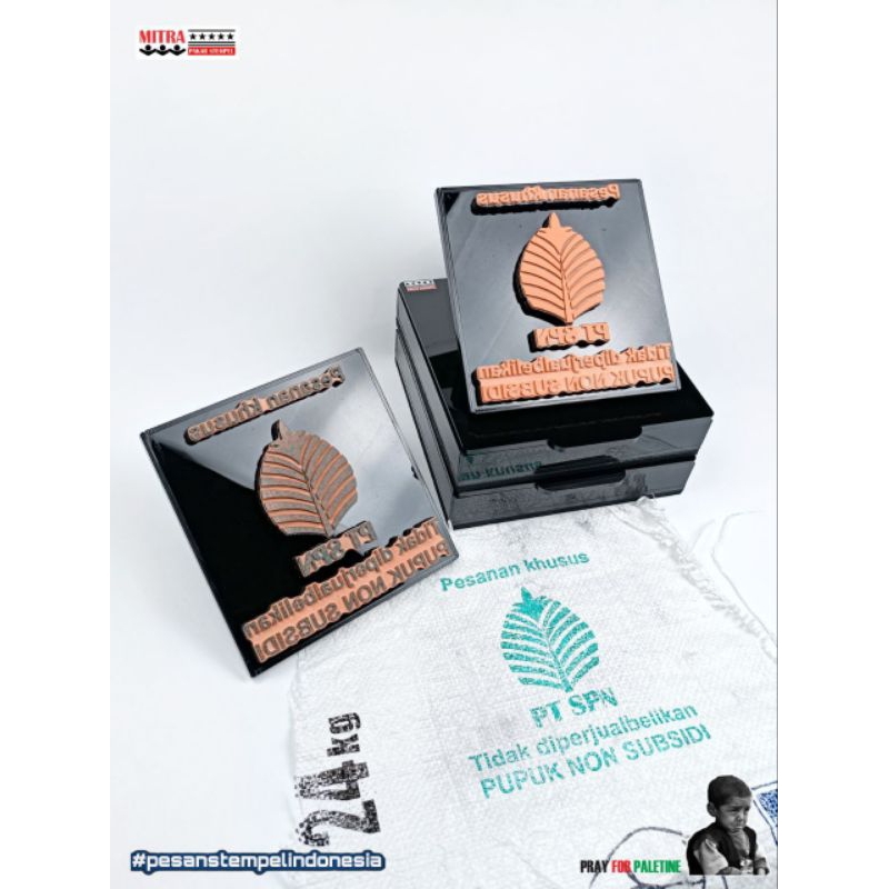 

Stempel Karung Ukuran 15x15 Tinta Permanen Anti Luntur Desain Custom