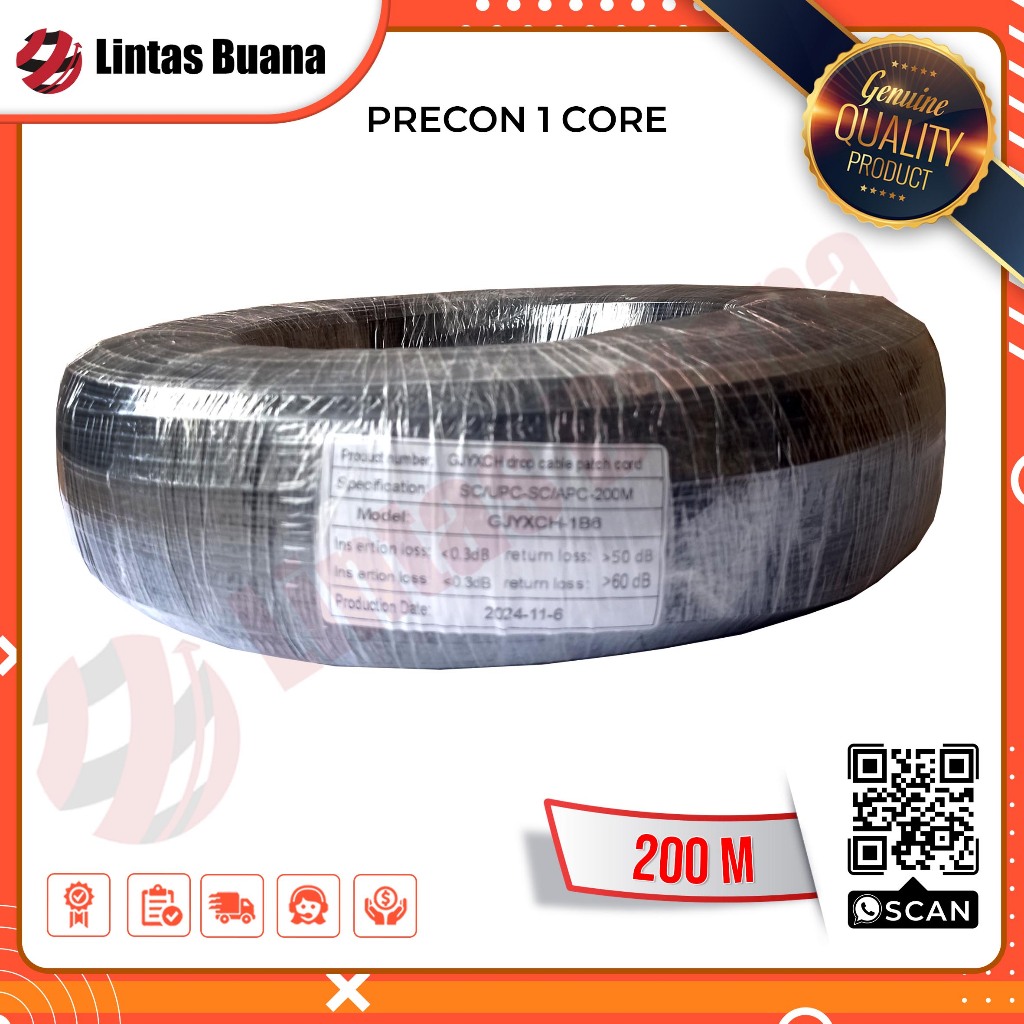 Kabel Drop Core Fiber Optik/Kabel Precon FO 200 Meter
