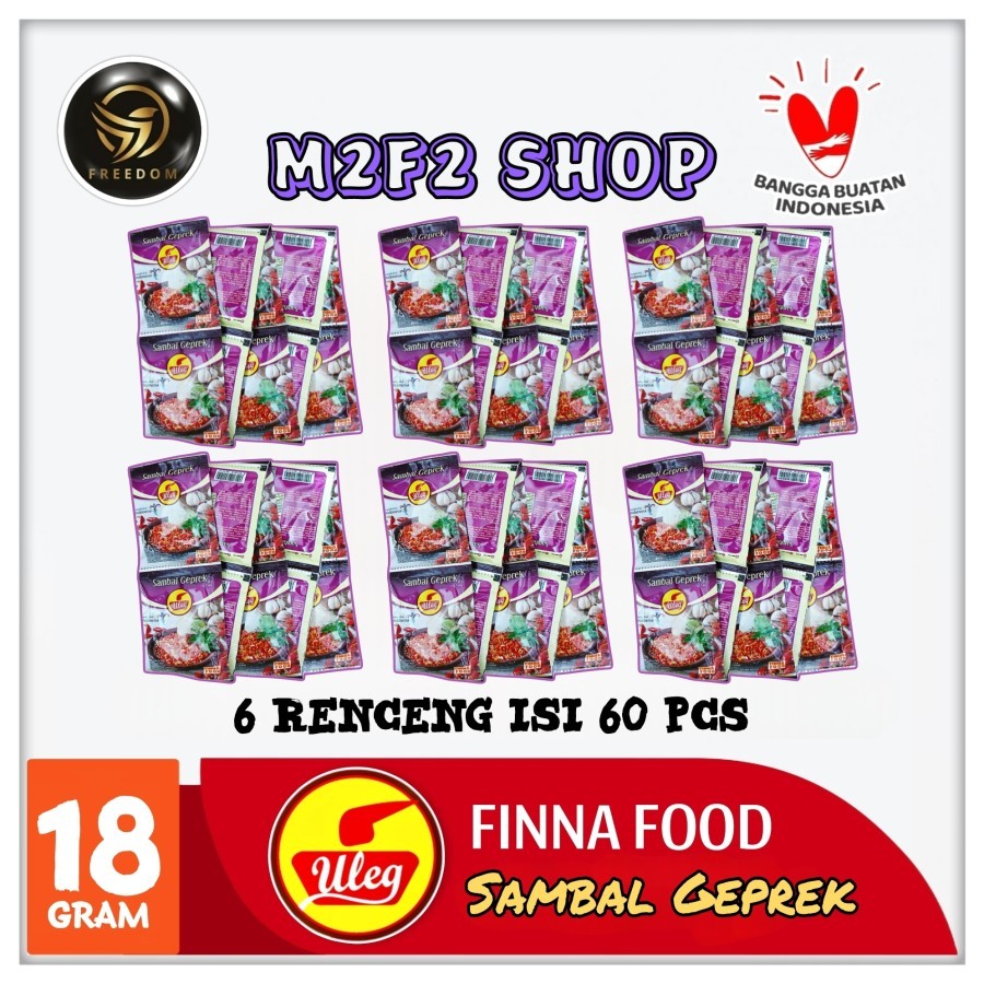 

Finna Food Uleg Sambal Geprek Sachet - 18 gr (Kemasan 6 Renceng)