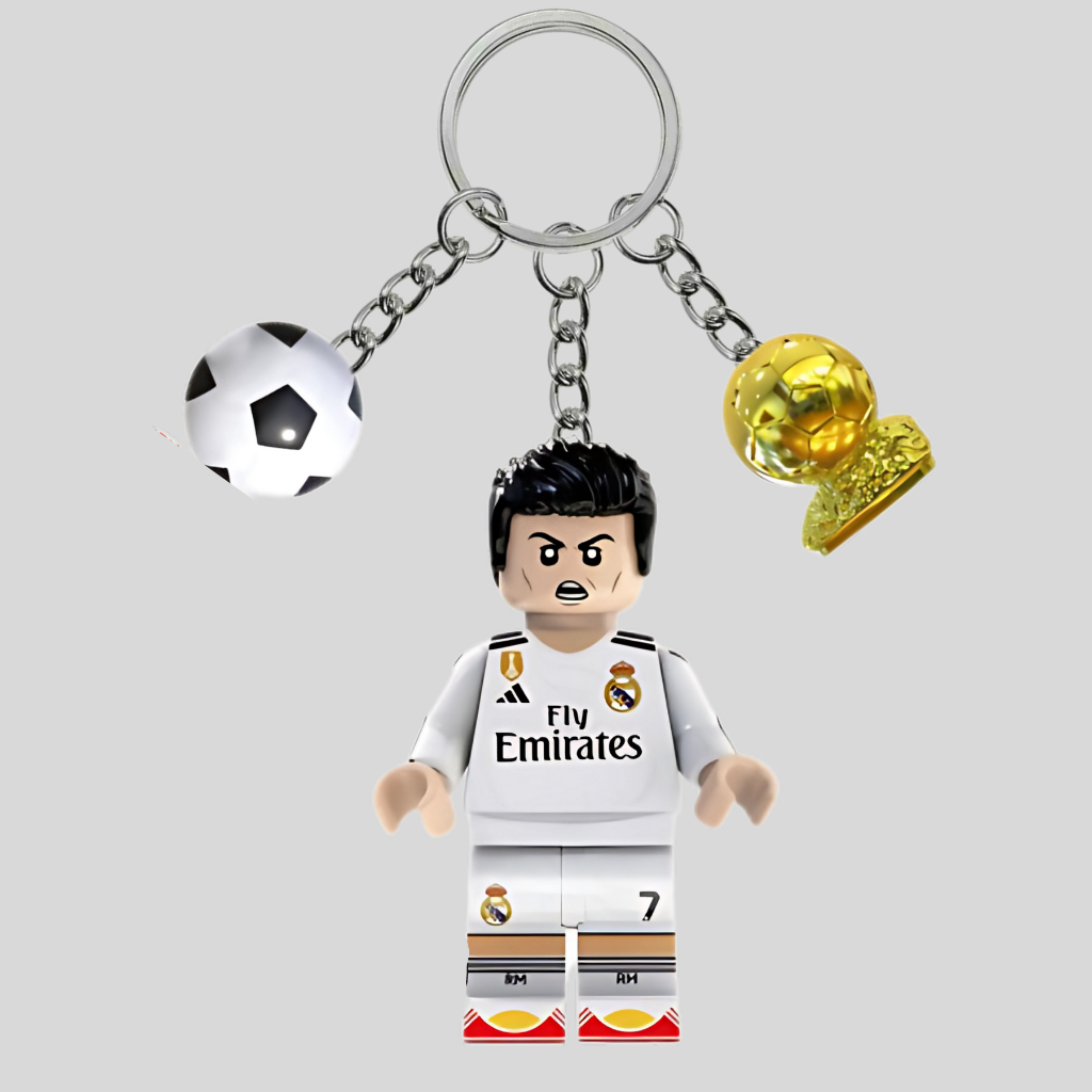 Cristiano Ronaldo LEGO Keychain | Gantungan Kunci LEGO Cristiano Ronaldo Real Madrid | Soccer Series