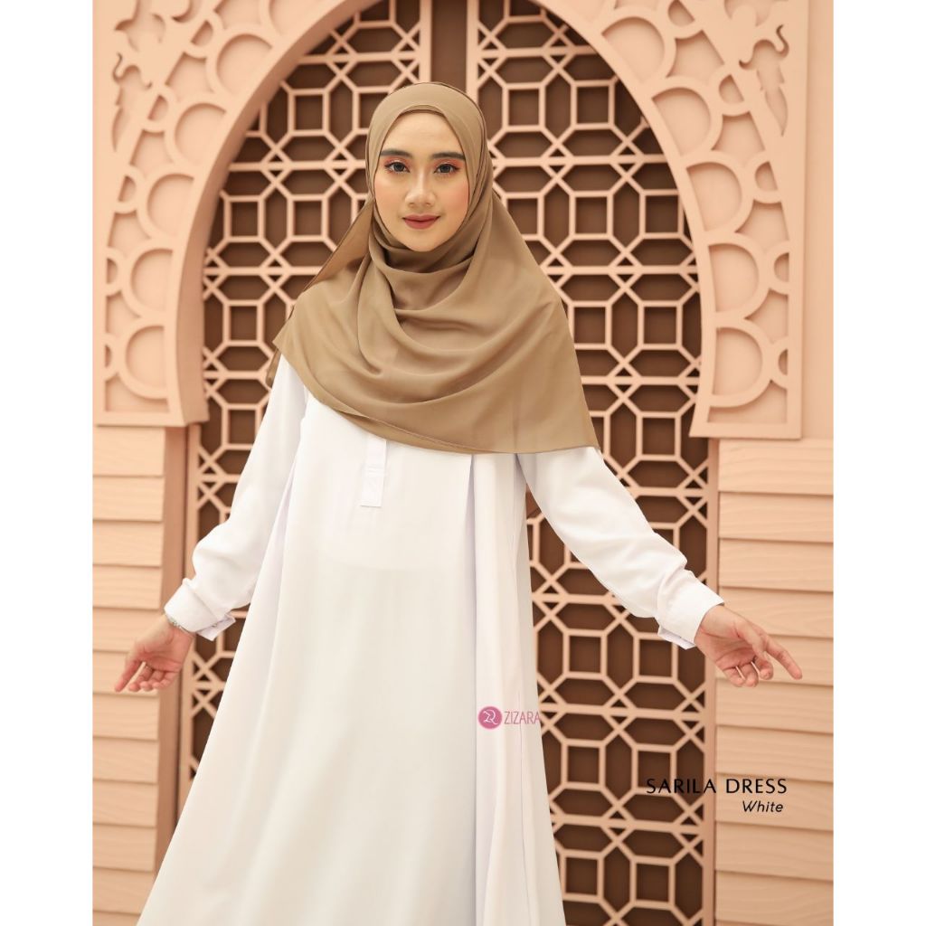 SARILA DRESS BY ZIZARA | Gamis Lebaran | | Gamis Polos |