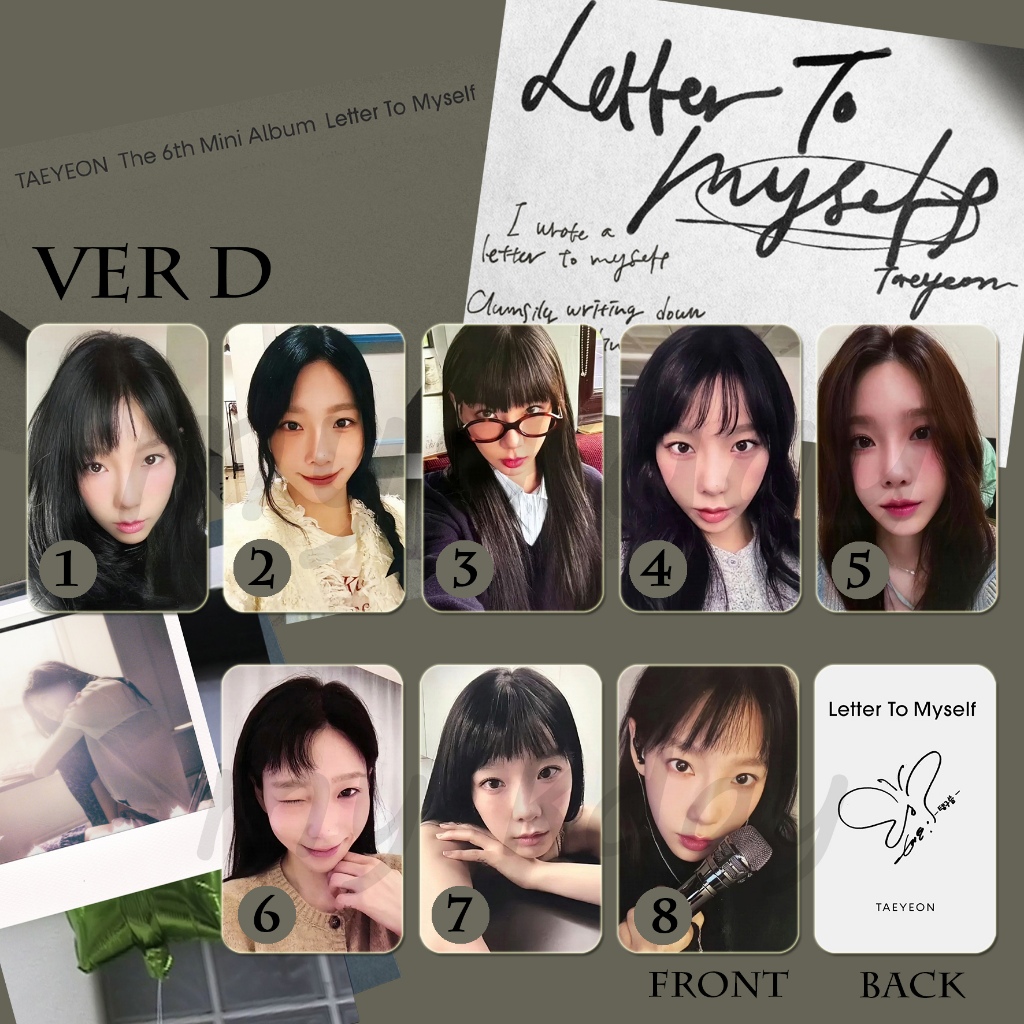PC-1859, Unofficial Photocard Taeyeon Letter to Myself 2 sisi