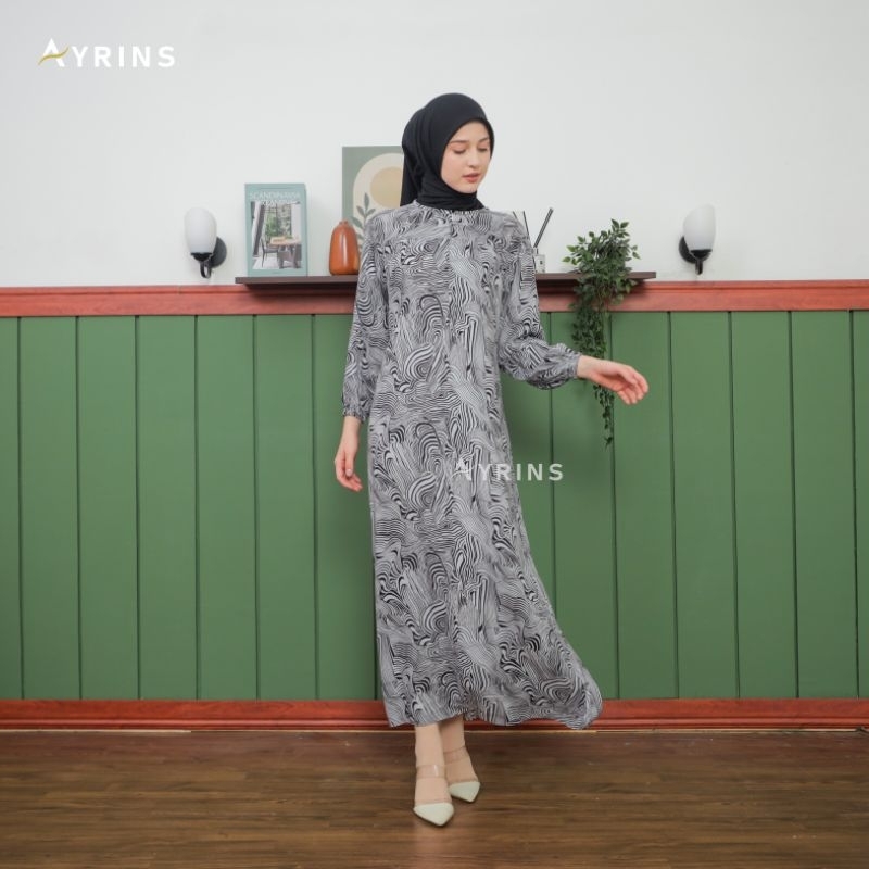 Deryn Homedress - Daster Motif Rayon Pemium Jumbo Lengan Panjang Busui Kekinian Adem Murah Muslimah