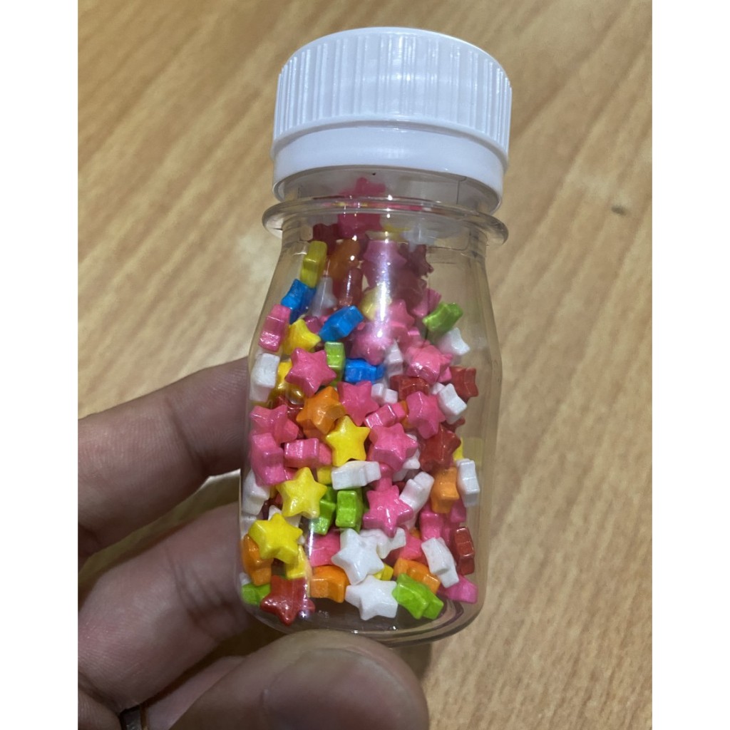 

Sprinkle Star bintang warna warni 20gram tube edible taburan dekorasi kue cake decoration