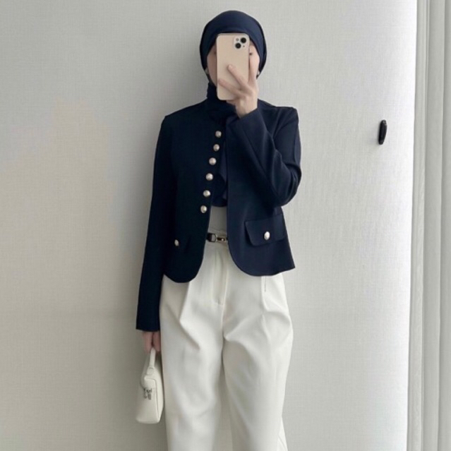 BELLA MOSA Grace Blazer Wanita Blazer Kerja Premium Blazer Atasan Formal Casual Kemeja Korea Outer B