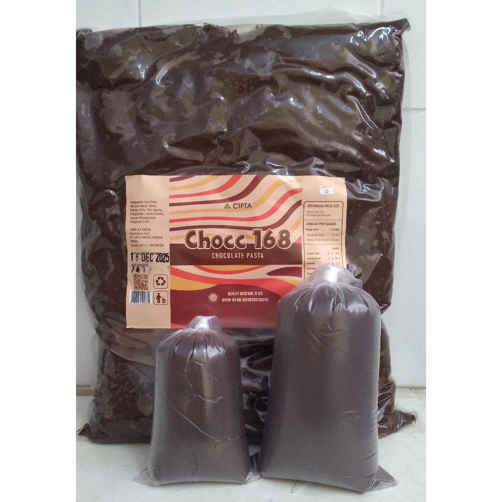 Coklat filling choc 168/coklat pasta choc 168/coklat filling/isiang roti/selai coklat