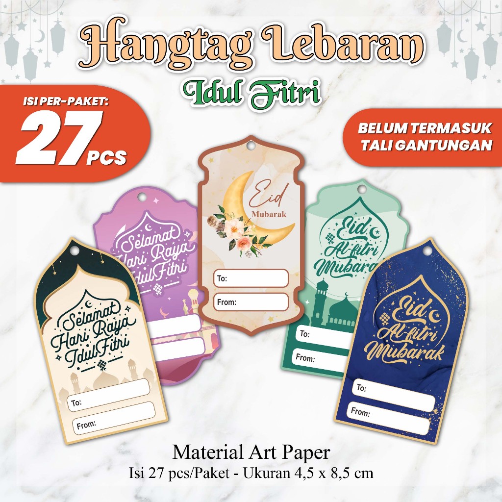 

Hangtag Lebaran Idul Fitri Isi Per-Paket 27 PCS - kode HT_LBR