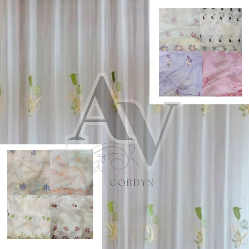 Bahan bakal Kain Vitrase gorden | Vitrase bordir gorden | Vitrase mewah murah |