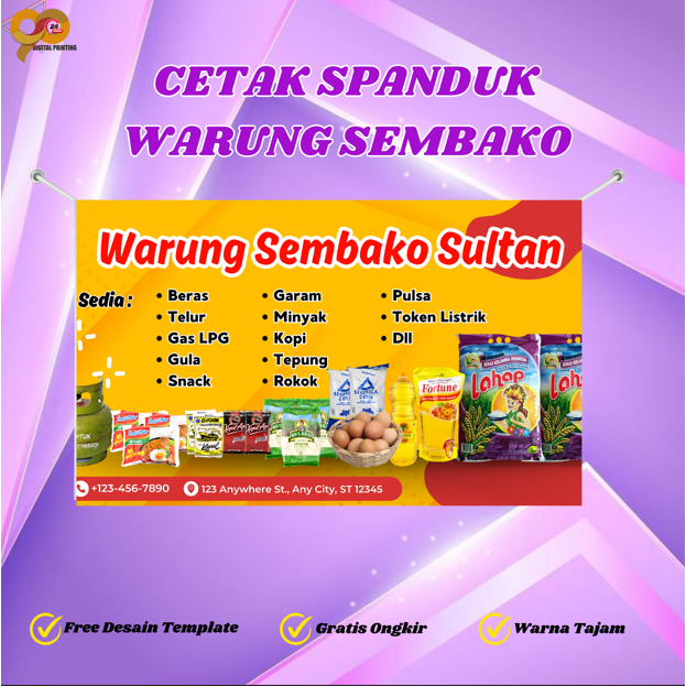 BANNER SPANDUK TOKO SEMBAKO TOKO KELONTONG