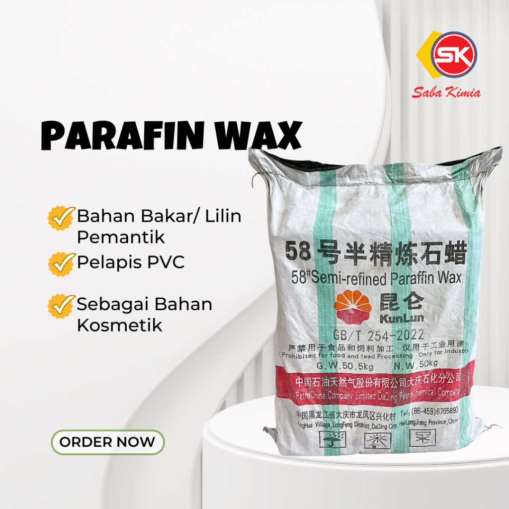 Parafin Wax 50 Kg - Lilin Parafin / Paraffinum Solidum