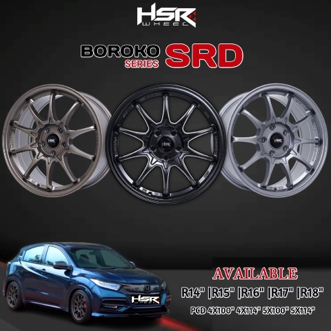 Velg Mobil Ori HSR Ring 15 Type Boroko SRD Hole 8X100-114 Lebar 6,5 R15