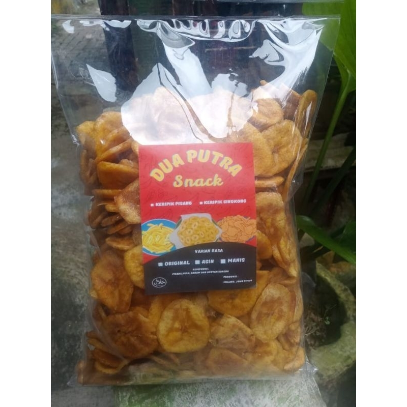 

Keripik pisang manis irisan bulat berat 250 gram