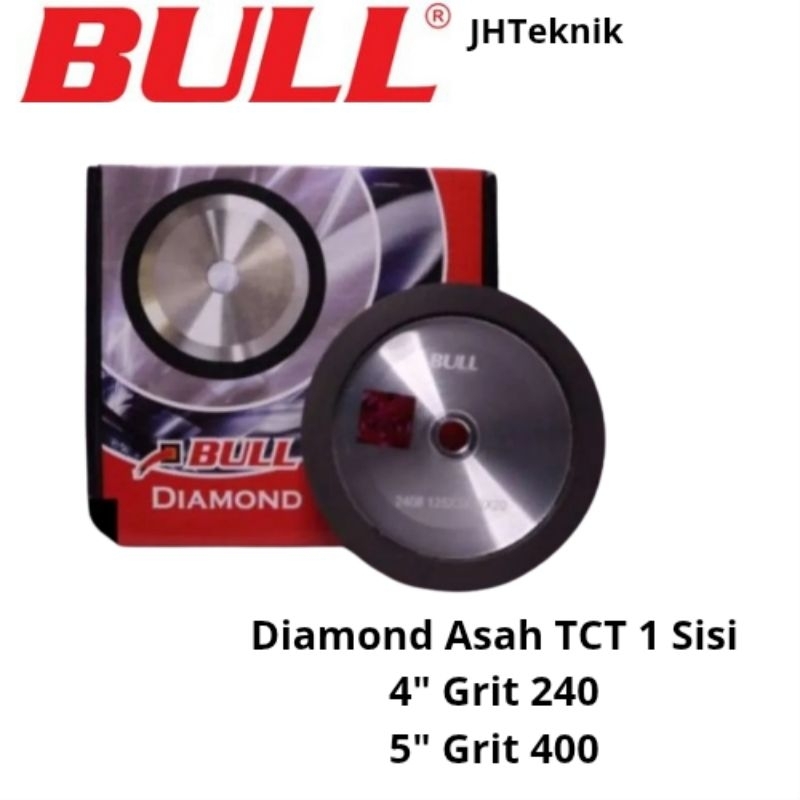 JHTeknik BULL Batu asah 1 sisi 4 inch 5 inch/Diamond Asah Batu asah 1 sisi 4" Grit 240,5" Grit 400 T