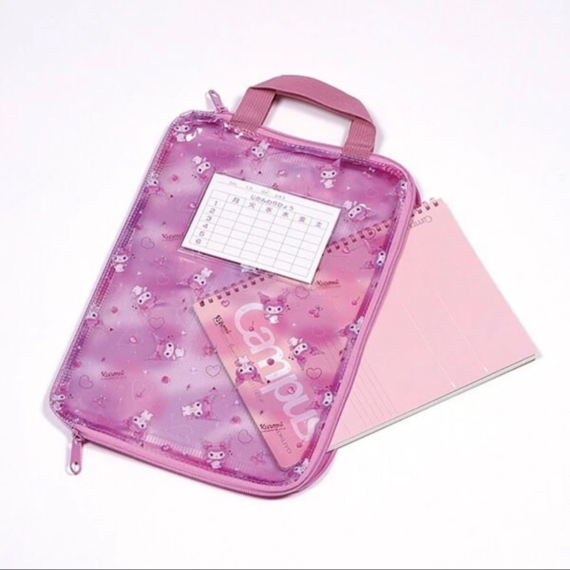 

Skater Kuromi Bag with Partitions Lesson Bag Clear A4 File