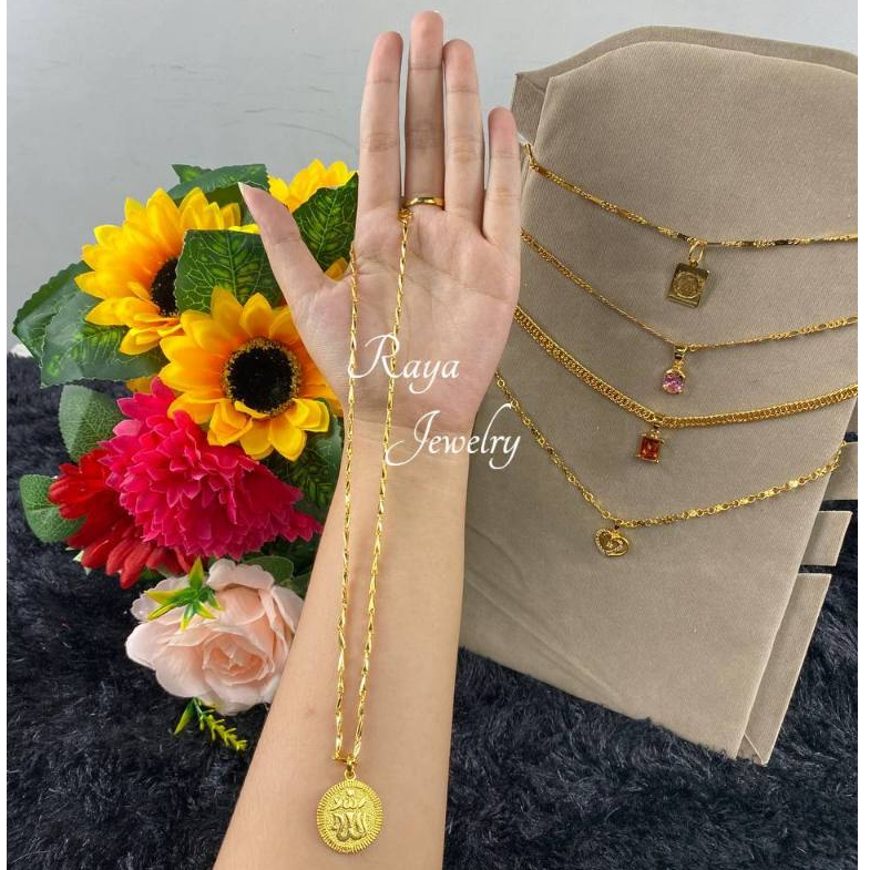 Terlaris Kalung Koin 91 Viral Lapis Emas Asli 24k Anti Karat