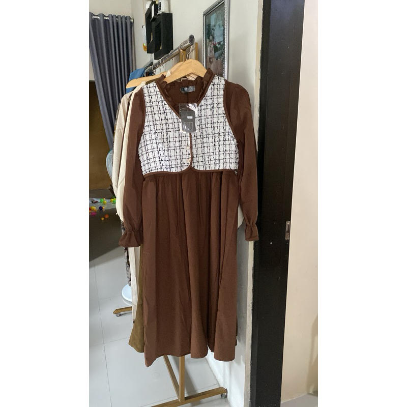 gamis vest lepas pasang