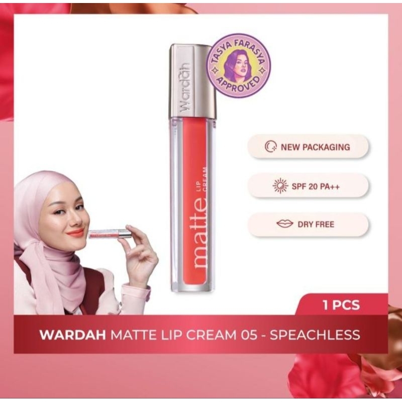 Wardah Exclusive Matte Lip Cream - 05 Speachless