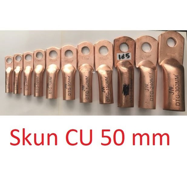 Kabel skun tembaga Cu 50 mm / 50mm M10 long scun Skun Tembaga 50 mm INS