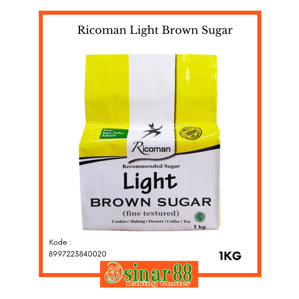 

Ricoman Light Brown Sugar 1kg