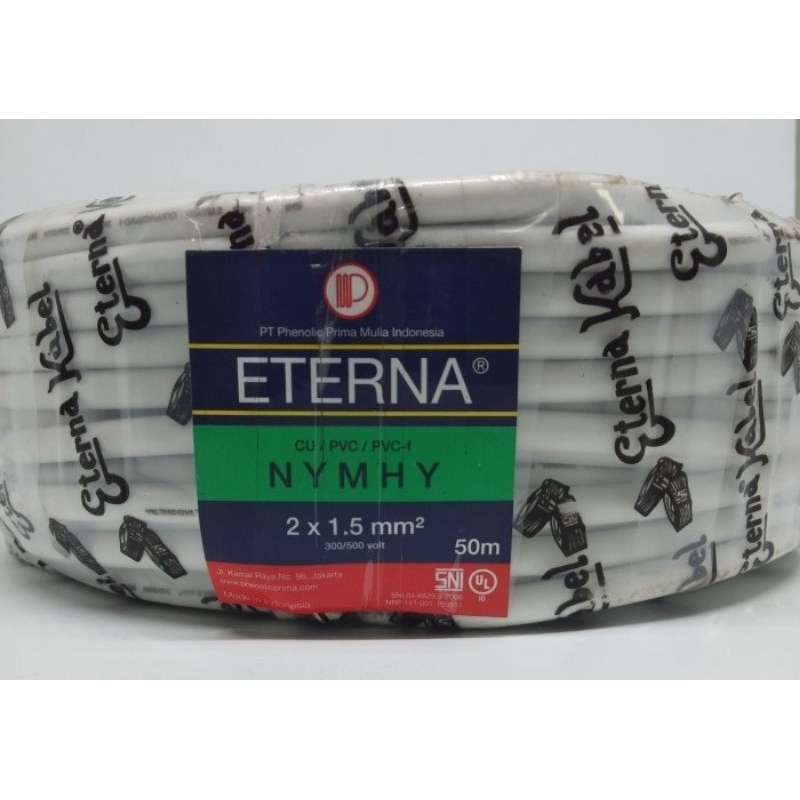 Kabel SERABUT NYMHY 2x1.5 mm ETERNA 50 Meter