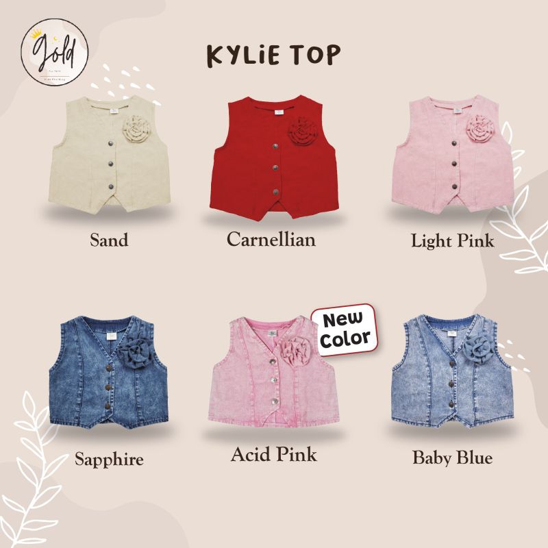 ADOREKIDS KYLIE TOP - Atasan Anak Perempuan Korean Style Bahan Denim Jeans Goldkids Gold Kids Adore 