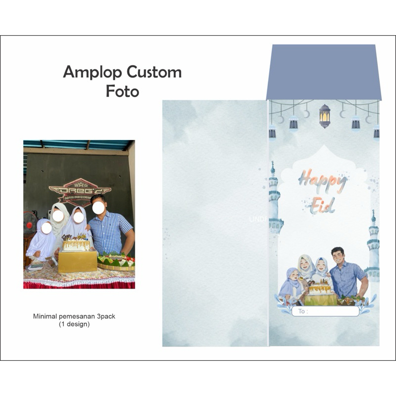 

Amplop Lebaran Custom Foto Kartun Amplop THR Idul Fitri