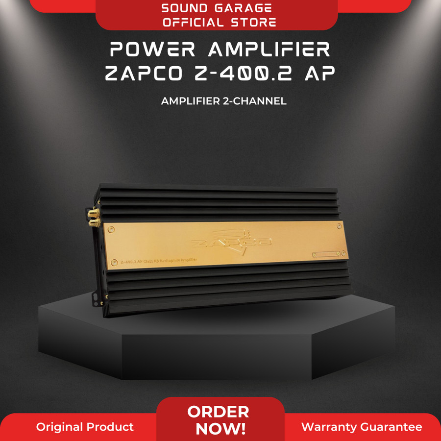 POWER AMPLIFIER 2-CHANNEL CLASS AB ZAPCO Z-400.2 AP