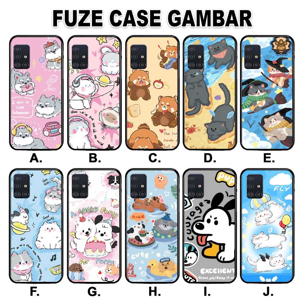 Casing Tecno Spark 5 Pro Tecno Spark 6 GO Softcase Gambar Cat Doggy FM-16