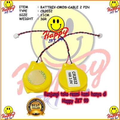 BATERAI BIOS CMOS CR2032 BATRE CIMOS 3V KABEL BATTERY CMOS KABEL UNIVERSAL UNTUK LAPTOP NOTEBOOK 2
