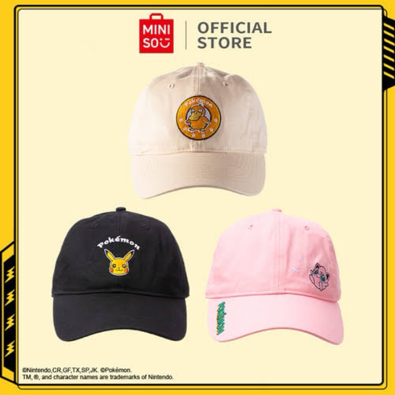 Miniso Pokemon Baseball Cap / Topi pria wanita unisex