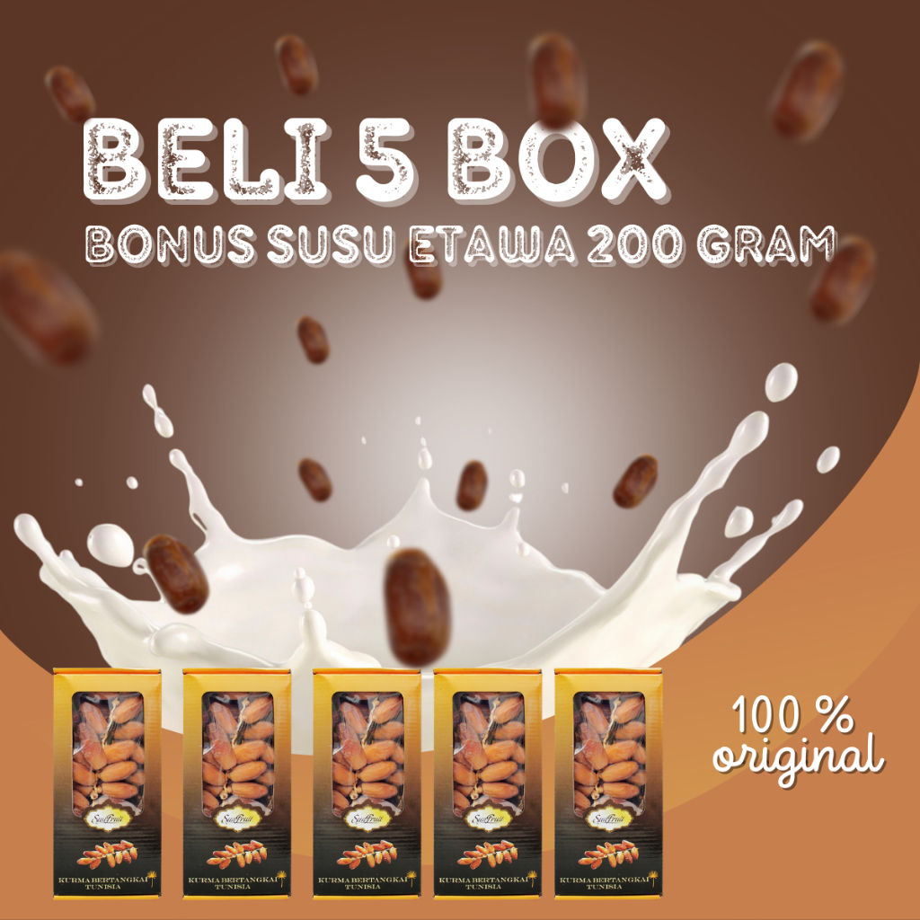 

!! - BELI 5 BONUS BESMILK TANGKAI TUNISIA SUNFRUIT - kurma tangkai premium 400 gram