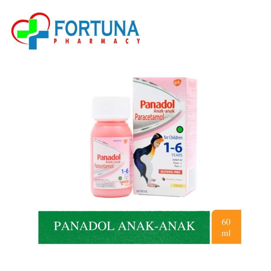 PANADOL SIRUP | Paracetamol Sirup | 60ml | Obat Demam Anak dan Obat Nyeri