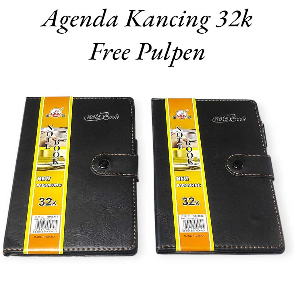 

BUKU AGENDA KANCING 32K UKURAN A5 FREE PULPEN ( 19.5 X 13.5 CM)