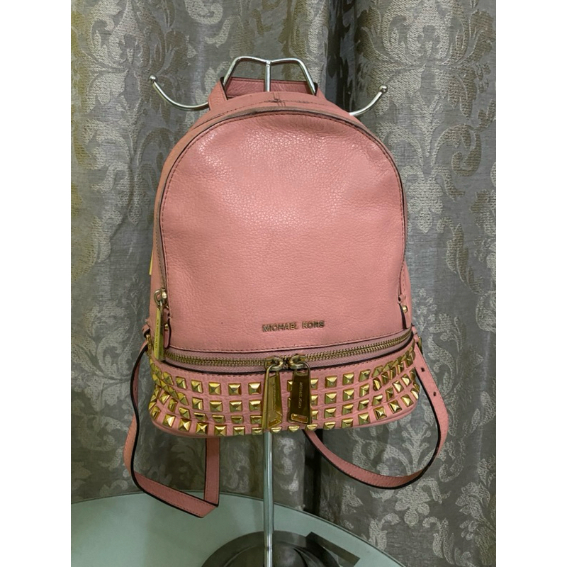 Preloved Ransel MK MichaelKors RheaStuddedPebbledLeather