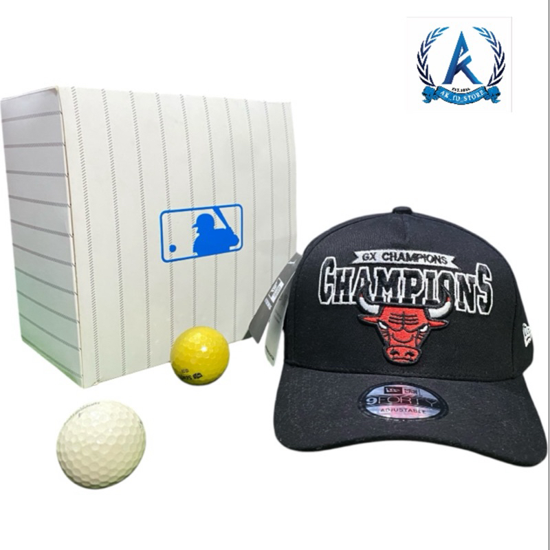 Topi SnapBack BaseBall Logo BullsChampions WarnaBahan Hitam Katun Murah Berkualitas Tag MLB/NewEra P