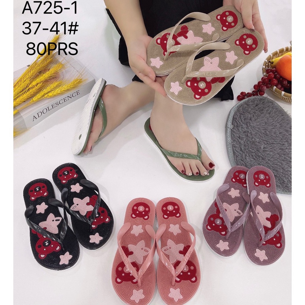 KODE A89G LCR SANDAL DURI REMAKTIK JEPIT REFLEKSI TERAPI SANDAL DURI WANITA