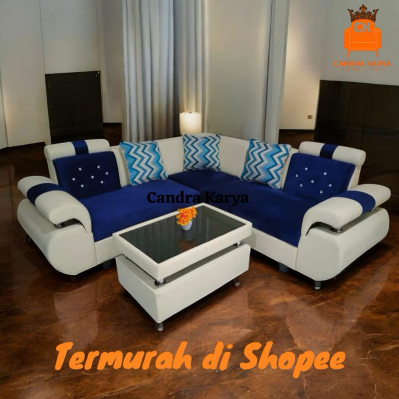 Kursi Sofa Minimalis L Sudut Ruang Tamu Aesthetic