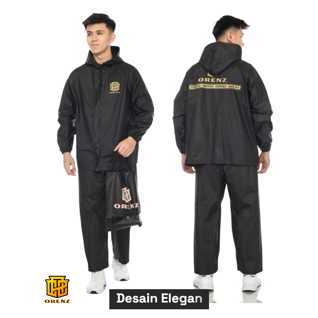 Orenz Jas Hujan Setelan Terbaru Bahan PVC 0.25 Tebal Lentur Anti Rembes