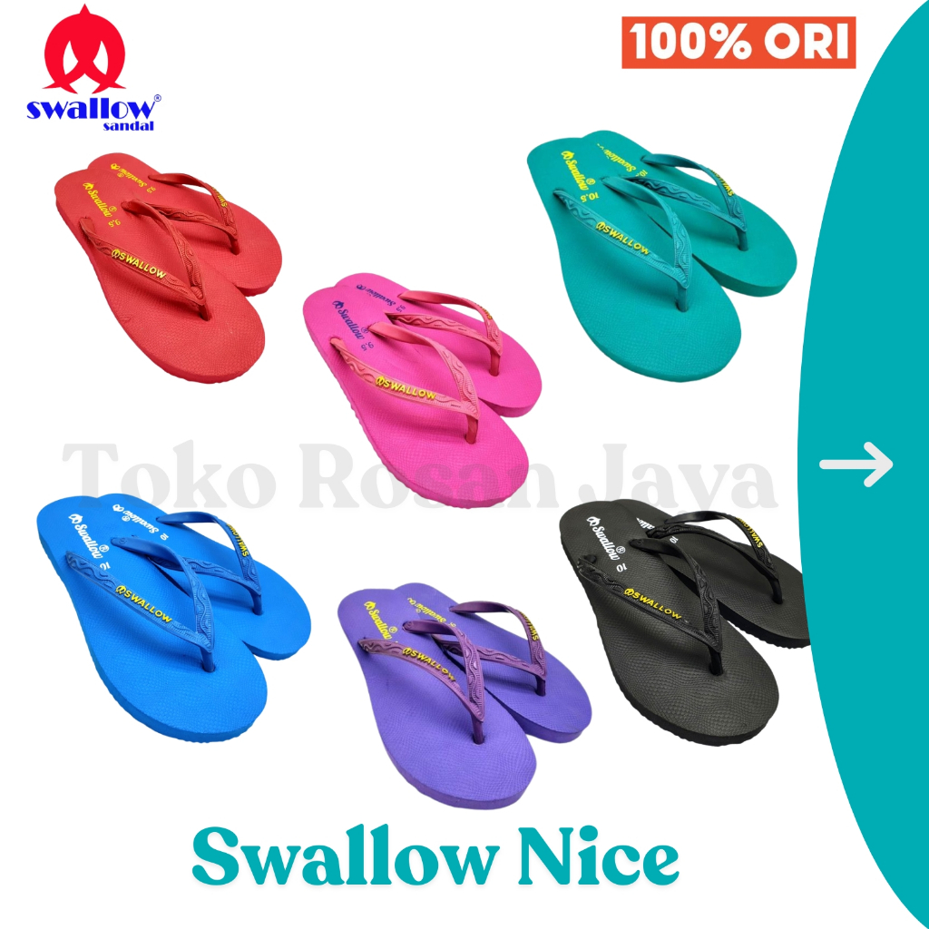 Sandal Jepit Cewek Swallow Nice Polos / Sandal Swallow Nice Polos / Sandal Jepit Wanita / Sandal Swa