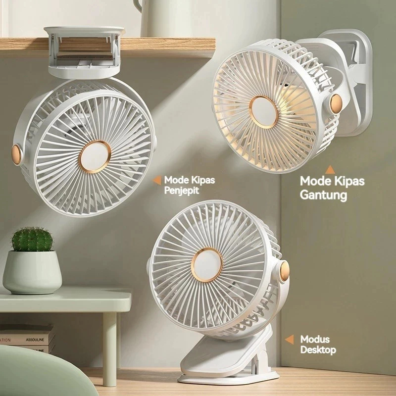 Dianta Kipas Angin Mini Kipas Mini Kipas Angin Portable Fan Rotating Kipas Angin Meja Mini Jepit Por