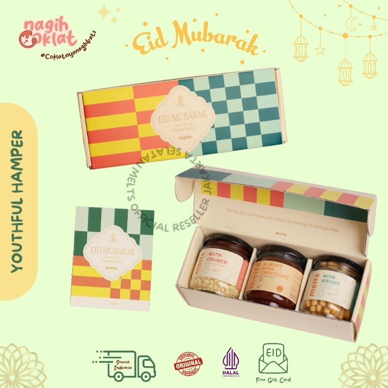 

MELTS Youthful Hampers Lebaran | Ramadan Idul Fitri Eid Mubarak | Hadiah Gift Set Kado Parcel Souvenir - @nagihcoklat