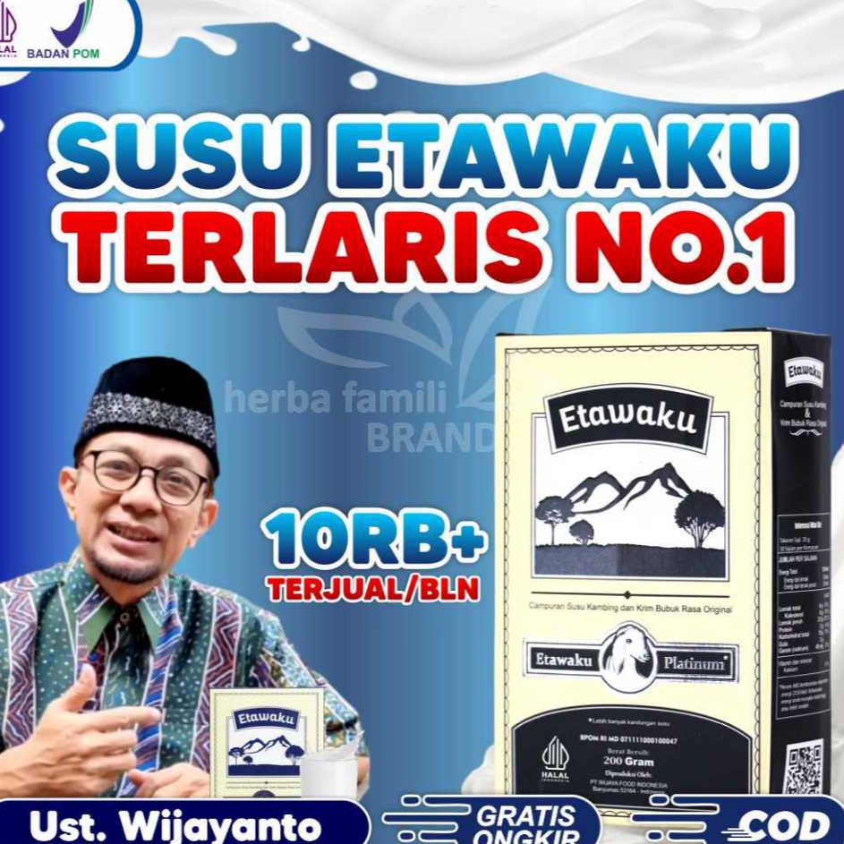 

Recomend ETAWAKU PLATINUM SUSU KAMBING BUBUK ORIGINAL UNTUK MASALAH PERNAFASAN DAN SENDI