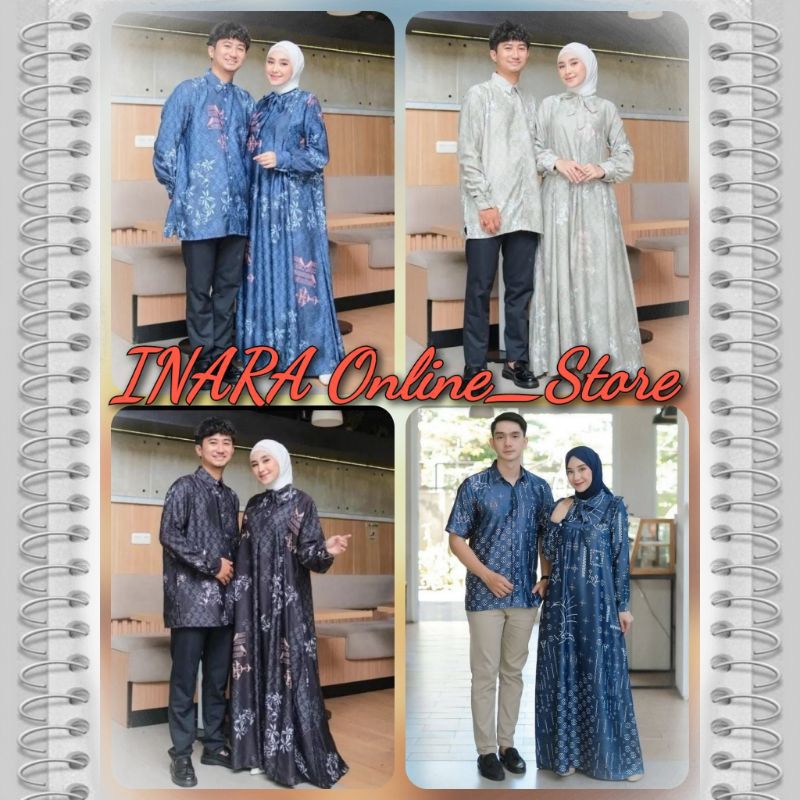 ☀By INARA☀Couple Kemeja Pria+Gamis Batik Dior Silky(batik.muslim)