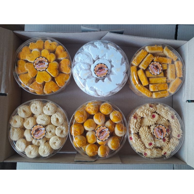 

Kue lebaran paket kue kering isi 6 toples